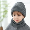 thumbnail image 3 of Kids Hat Scarf Set Toddler Winter Knit Beanies Neck Warmer Gaiter 3 set, 3 of 8