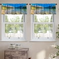 thumbnail image 2 of LALILO Kitchen Curtain Valance Monochrome Fruit Decorative Rod Pocket Window Curtain 52"x 18" Set of 2, 2 of 7