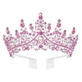 thumbnail image 2 of Skymirror Bridal Crown Tiara Princess Queen Fairy Bridal Headpiece Wedding Crown Alloy Rhinestone Birthday Party Prom Gift, 2 of 8