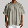 thumbnail image 2 of T-shirts Surdimensionnés pour Hommes Mode Rafraîchissant T-Shirt Doux Manches Courtes Décontracté Basique Col Rond Tee Coton Premium T-Shirts Athlétiques, 2 of 5