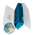 thumbnail image 2 of Nueva caja de almacenamiento de tornillos transparente portátil de 13 rejillas caja de herramientas de almacenamiento multifuncional de doble cara caja de plástico azul JFHHH pequeña, 2 of 5