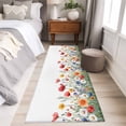thumbnail image 3 of Farmhouse Floral Runner Rugs 2x6 ft Nature Colorful Wildflower Spring Botanical Washable Hallway Rugs Non-Slip Floor Mats Absorbent Carpet Bedside Runners for Bedroom Kitchen Bathroom Laundry Room, 3 of 9