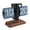 Blue Page Black Frame, variant on Xirurus Digital Flip Desk Clock 12 Hours Battery Powered Retro Mechanical Auto Flip Down Clock with Walnut Wood Base All Black