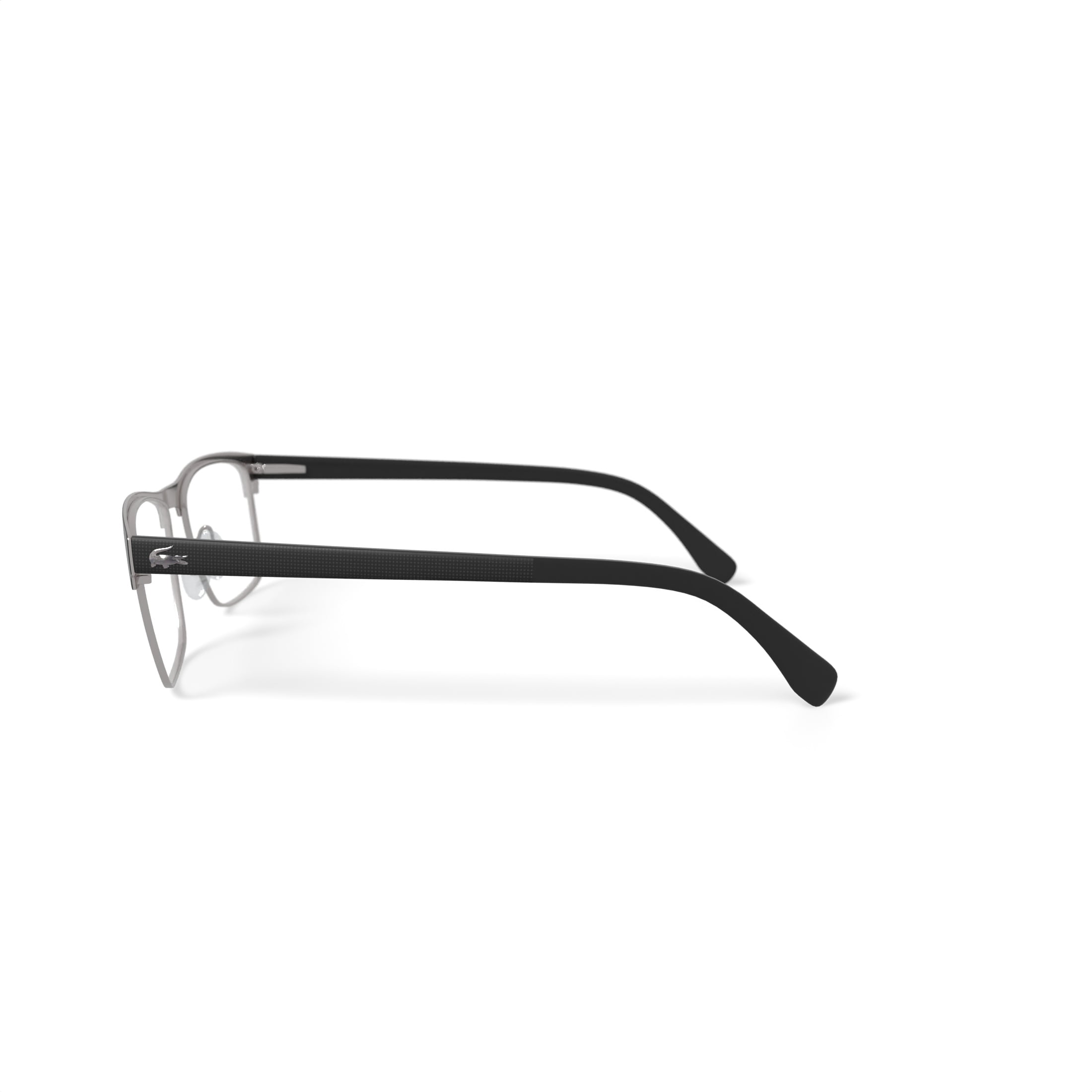 Lacoste Men's L2198G Prescription Eyeglasses with Case, Black/Silver