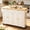 White 51in, variant on JassmiPkwy 51’’ Kitchen Island with Power Outlet & Drop Leaf, Kitchen Rolling Island with Spice Rack & Towel Rack, Knife Holder and Trash Storage Cabinet, Mobile Island Table for Kitchen-Black
