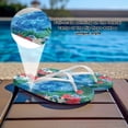 thumbnail image 5 of Chririnla Sea Turtle Print Flip Flops for Women Casual Comfortable Yoga Mat Slides Sandals with Arch Support Quick Dry Lightweight Thin Strap Beach Sandal for Pool Vacation, 5 of 7