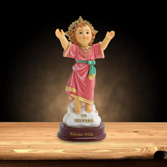 Estatua Divino Niño Jesús Regalo Resina Artesanía Católica Macarena Estatua de escritorio