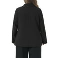 thumbnail image 3 of Agnes Orinda Women's Plus Size Blazers Lapel Long Sleeve Work Business Casual Suit Jacket with Button 1X Black, 3 of 6