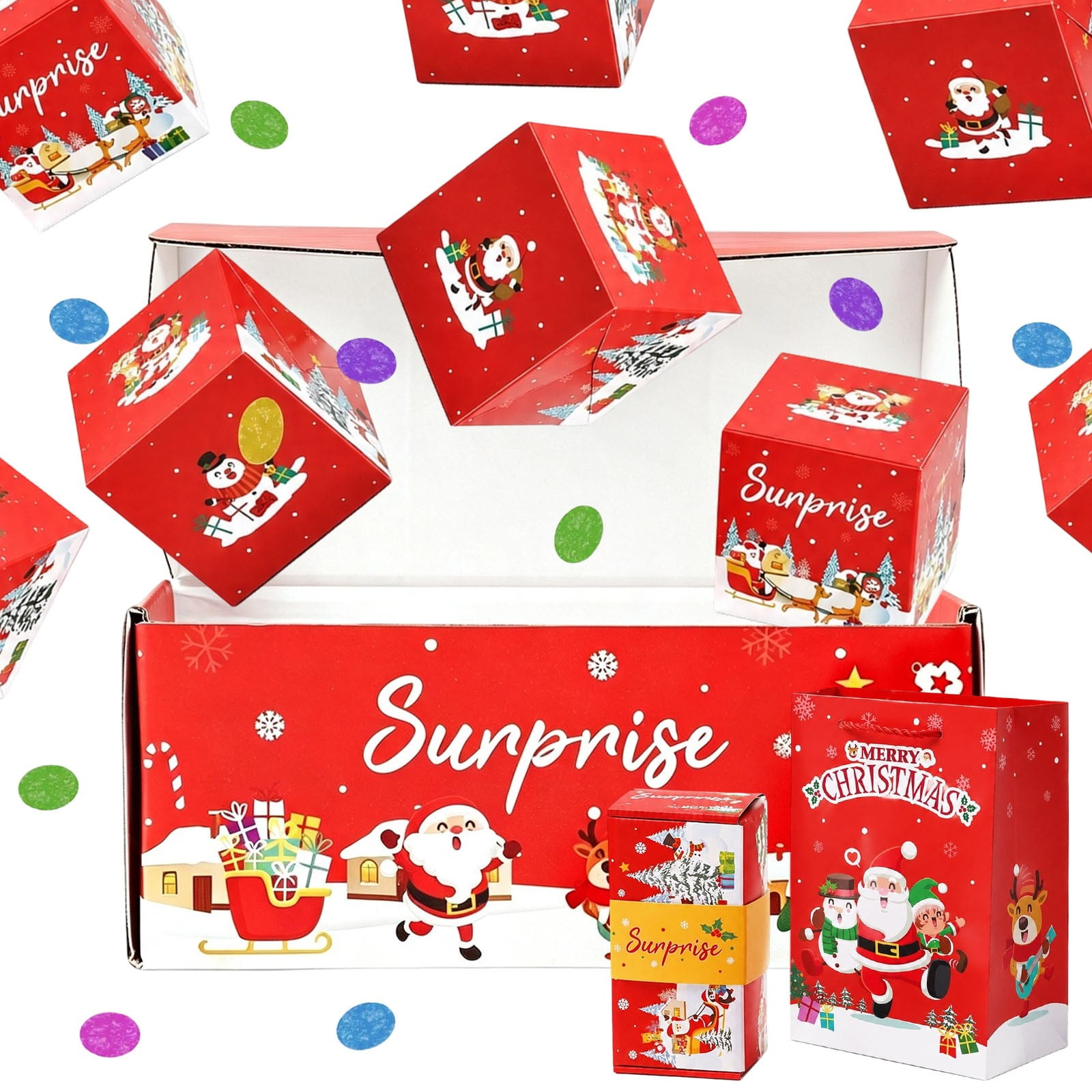Gzhgfqoyut Christmas Surprise Box Magic Gift Box Holiday Party Favor for Adults