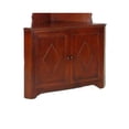 thumbnail image 3 of Benjara Wooden Corner Bookcase with 3 Shelves and 1 Cabinet, Brown, 3 of 3