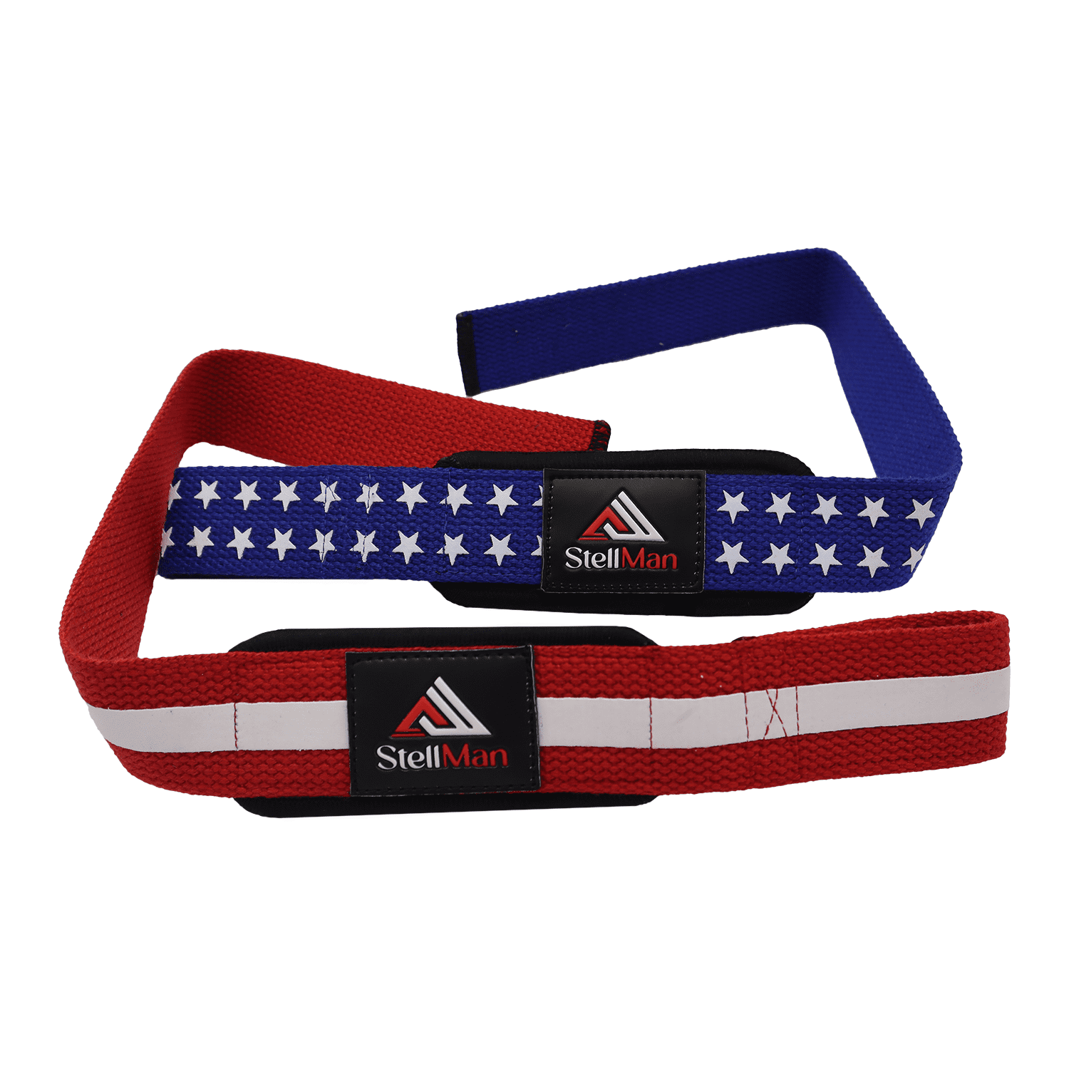 StellMan Lifting Straps for Weightlifting Deadlifts Gym Training Wrist Support American Flag Style
