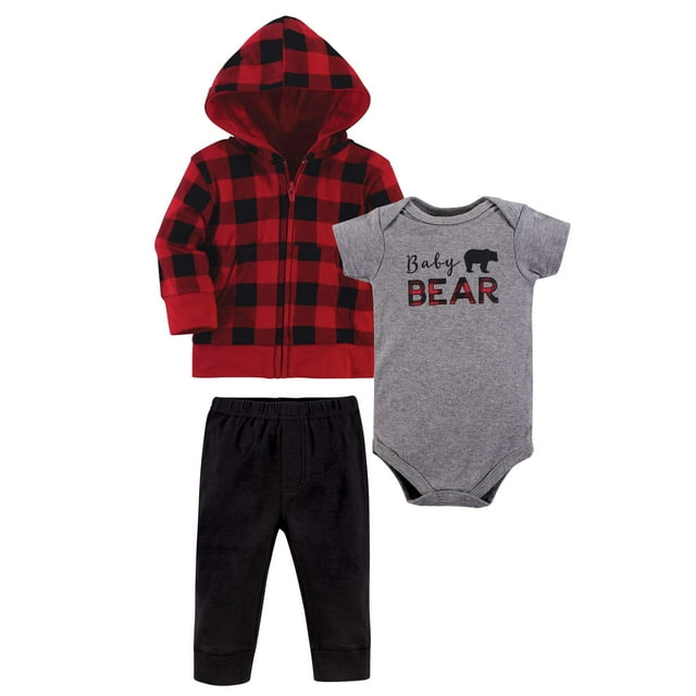 Little Treasure Conjunto Unisex Con Capucha Para Bebé O Camiseta Y Pantalón Con Diseño De Oso Para Bebé De 6 A 9 Meses