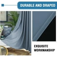 thumbnail image 6 of H.VERSAILTEX 100% Blackout Curtains for Bedroom Room Darkening Blocking Grommet Curtain for Living Room with Black Liner 2 Panels, 52" x 63" , Stone Blue, 6 of 7