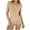 Khaki, variant on Women Short Sleeve Knit Jumpsuit Button Down Lapel Collared Romper Bodycon One Piece Bodysuit Playsuit XS Navy