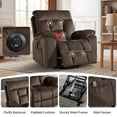 thumbnail image 2 of Bonzy Home Large Power Lift Recliner Chair with Massage and Heat for Elderly Big and Tall People, Overstuffed Wide Recliners with 2 Cup Holders, Side Pocket and USB Port, Brown, 2 of 7