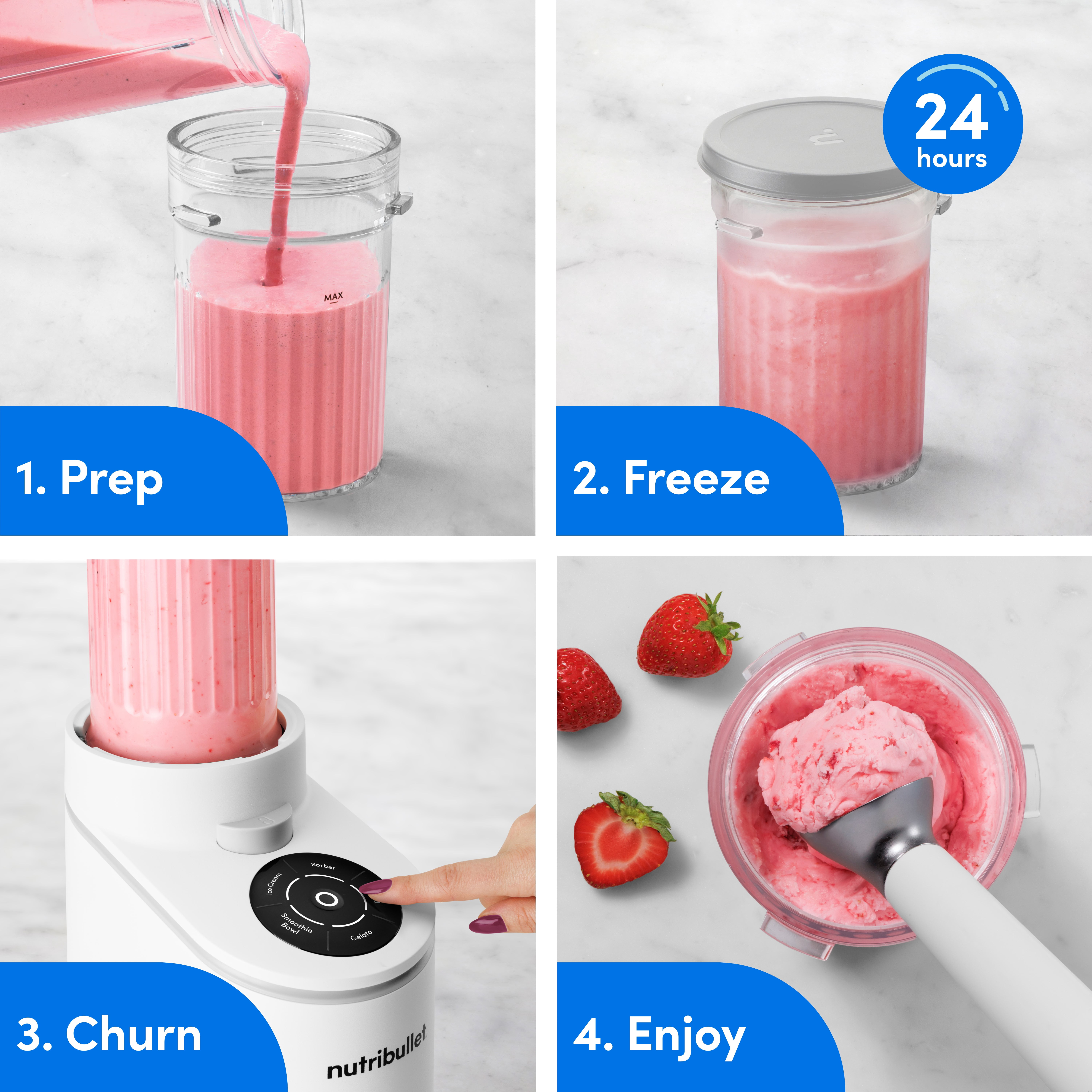 nutribullet Chill Ice Cream Maker Matte White