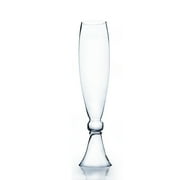 WGV Clear Champagne Glass Trumpet Vase - 4" Wide x 23" Height, Good quality, Heavy Weighted Base - 1 Pc