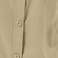 thumbnail image 7 of Hueook Summer Womens Button Down Shirt Women's Solid Color Zippered Pockets Blouses Short Sleeve Button-Up Turndown Collar Casual Fashionable Top Khaki M, 7 of 7