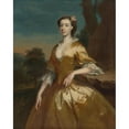 thumbnail image 2 of Joseph Highmore 12x14 Black Ornate Wood Framed Double Matted Museum Art Print Titled: Portrait of Mrs. Joshua Iremonger, 2 of 5
