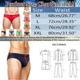 thumbnail image 3 of kamemir Mens Swimming Trunks Mens Swim Briefs Stylish Comfortable Bikini Swimwear Sexy Swimsuit Bathing Suit Z02-Dark Blue,M, 3 of 6