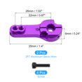 thumbnail image 2 of Aluminum Alloy 25T Steering Servo Arm Horn Purple for RC Car/Boat/Airplane Boat Accessories 2 Pcs, 2 of 6