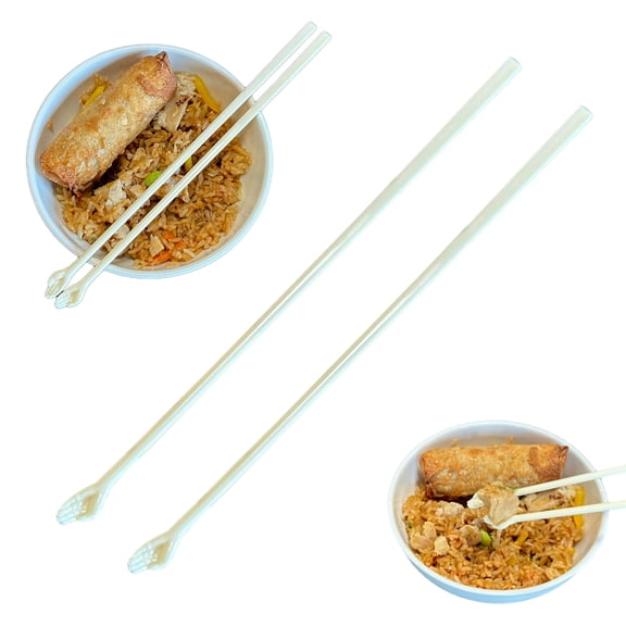 Queroig 1 Pair Helping Hands Chopsticks Non-Slip Grip Palm Design Chopsticks Reusable Eating Chopstick for Sushi Noodles