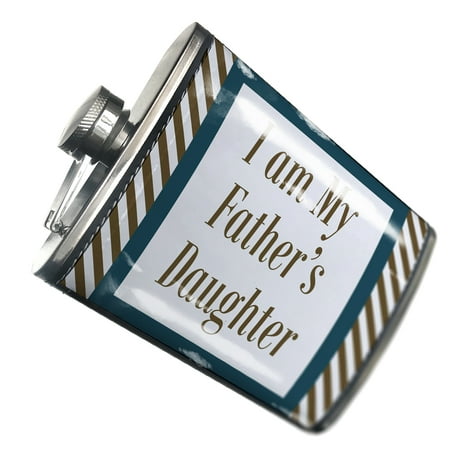 

NEONBLOND Flask I am My Father s Daughter Father s Day Navy Blue and Army Green Border