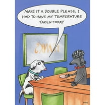 Oatmeal Studios Traumatized Dog Ordering Drink at Bar: Temperature Taken Funny Get Well Card