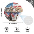 thumbnail image 2 of Ryvnso Cat American Flag Round Plate Mats Dining Table Placemat Set of 4 for Holiday Decoration, 2 of 7