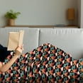 thumbnail image 3 of Retro Soft Flannel Fleece Blanket, Optical Illusion Pattern with Circles and Curves Geometric and Abstract Composition, Cozy Plush for Indoor and Outdoor Use, 50" x 70", Multicolor, by Ambesonne, 3 of 5