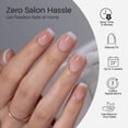 thumbnail image 4 of SHANGMENG Ombre French Tip Press on Nails Short Square , Naturally Stick on Nails in 32PCS Reusable Fake Nails Kit with Glue, Creamy French, 4 of 10
