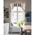 thumbnail image 4 of Retro Farmhouse Swag Valances for Windows, Small Curtains Drapes, Country Star Berries Text Wooden Grain Kitchen Window Curtains Over Sink Window Treatment Valance for Bedroom/Bathroom 56"x36", 4 of 5