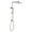 Brushed Nickel, variant on Fennocasa Polaris Lux Shower Set - 10" Square Rainfall Showerhead with Handheld Shower Spray, Chrome