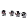 thumbnail image 2 of Calaveras para puños de bicicleta cromado negro, 2 of 3