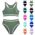 thumbnail image 2 of Girls Tankini Swimsuit Size 8 Slim Fit Hawaiian Little Girls' Swimwear Cute Sporty Bikini Sets 2 Piece Bathing Suit Size 7-16 Years, 2 of 5