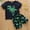 Green, variant on RTKFRFLM Boys Dinosaur Loungewear Set Short Sleeve T-Shirt and Shorts Loungewear Green 5 Years