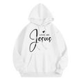 thumbnail image 5 of WENWU Hoodies Sweatshirt for Women Long Sleeve Hoodie Womens Pullover Hoodie Soft Hoodie White Crewneck Fall Sweatshirts for Women 2025 Women Fashion, 5 of 7