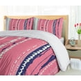 thumbnail image 5 of Ambesonne Coral Duvet Cover Sets, Doodle Lines, 2-Queen, Coral Indigo Coconut, 5 of 7
