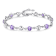 thumbnail image 2 of Pulseras Brazaletes Para Mujeres Corazón Regalos Plata 925 Xtellar morado, 2 of 3