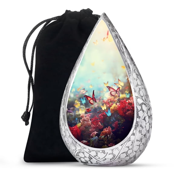 JAGSHASHI Butterfly - Funeral Urns - Decorative Urn For Male - Urn For Human Ashes - Cremation Urns - Modern Urn For Adults - Memorial Urns For Mom And Dad - 10 Inch - Large