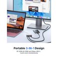 thumbnail image 2 of Adaptador USB C a HDMI JSAUX 4K @60Hz 3 en 1 con carga de 100 W, 2 of 7