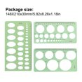 thumbnail image 3 of 1 Set Circle Stencil Plastic High-quality Convenient Use Eye-catching Templates for Drafting Exquisite Appearance Long Lifespan Type 1, 3 of 6
