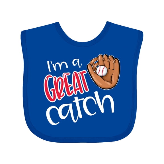 Inktastic I'm a Great Catch Baseball Glove Boys or Girls Baby Bib