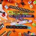 thumbnail image 6 of Joyfy 72 Pcs Halloween Slap Bracelets for Kids,Halloween Toys Bulk with Spider,Pumpkins,Animal Print for Prizes Gift Trick or Treat Party Favors,Halloween Crafts for Kids,Classroom Favors, 6 of 7