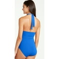 thumbnail image 2 of Tommy Bahama Pearl Solid Halter Twist Front One Piece In Blue TSW31027P-15382VB Blue / 4, 2 of 2