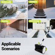 (Open Box) Cordless Snow Shovel: DEKOPRO 40V|17-Inch Cordless Snow Blower,Electric Snow Shove with Adjustable Chute, Lightweight Electric Snow Blower for Sidewalks & Stairs (2×20V Batteries)