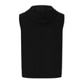 thumbnail image 4 of IYTR Mens Sports Tank Tops With Pocket Sleeveless T Shirts Casual Comfy Summer Solid Color Zipper Hooded Lightweight Athletic Running Workout Tank Tops Black XL, 4 of 5
