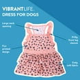 thumbnail image 6 of Vibrant Life Pink Leopard Tiered Pull Over Skirt Dress for Dogs, Size Small, 6 of 6