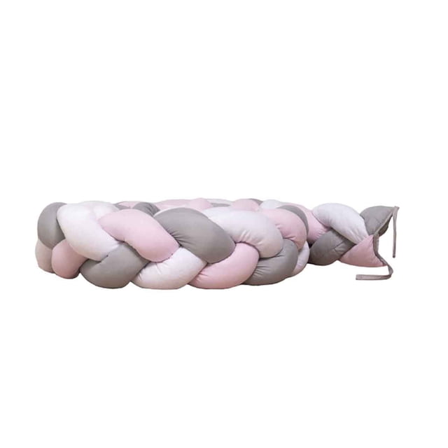 Protector para cuna CHIQUI MUNDO trenzado Rosa acolchado suave