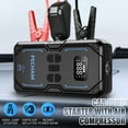 thumbnail image 2 of Pecham 3000A Car Jump Starter with Air Compressor, 150PSI Battery Jump Starter (for All Gas or up to 8.0L Diesel), 16000mAh Portable Car Battery Booster with LED Screen, 3 Modes Flashlight, 2 of 9